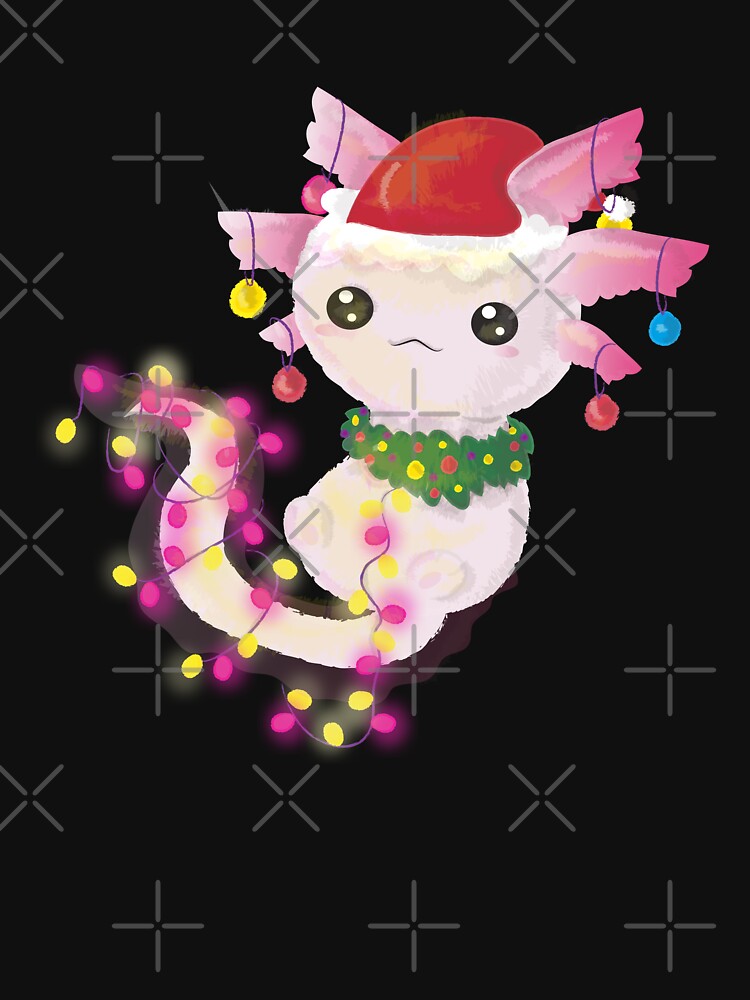 Christmas axolotl by Kinisis