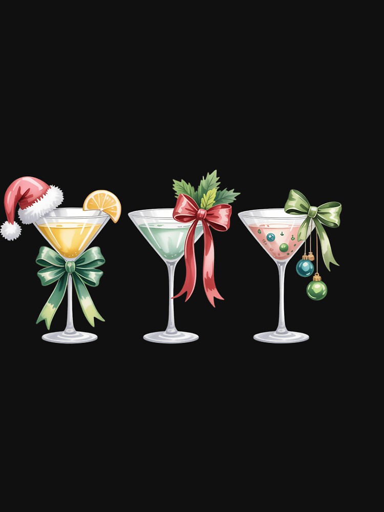 Christmas Dirty Glasses Graphics Bow Coquette by HellD3vil-Art