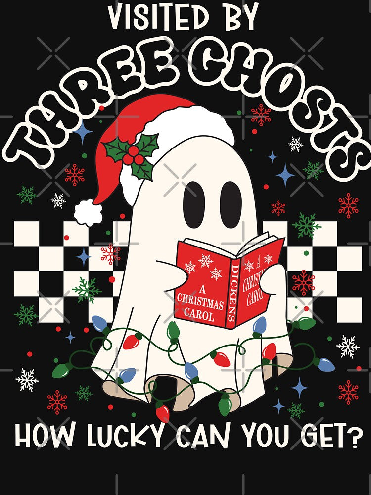 FUNNY CHRISTMAS GHOST READING BOOKS, A CHRISTMAS CAROL by FlutteringWings