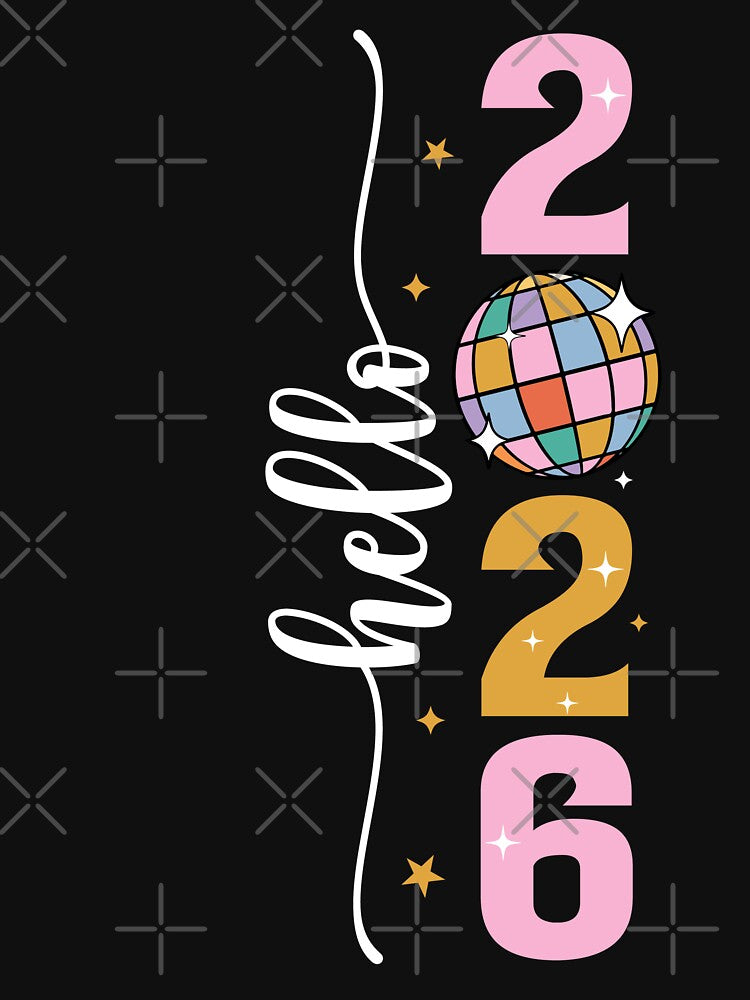 Hello 2026 – Disco Ball Party Night Design by BassRooted