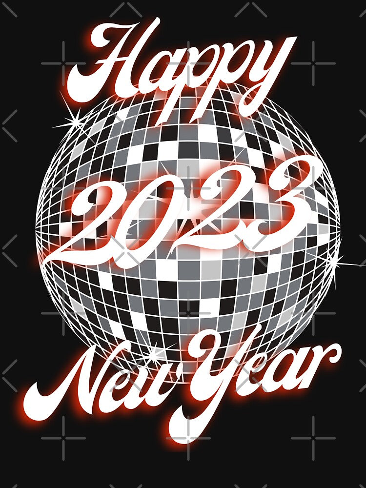 Happy New Year 2023 Disco Ball by BearCaveDesigns