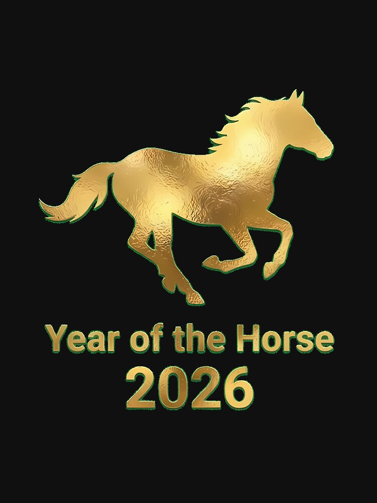 Golden Year of the Horse 2026 - Chinese Zodiac Lunar New Year by platooz