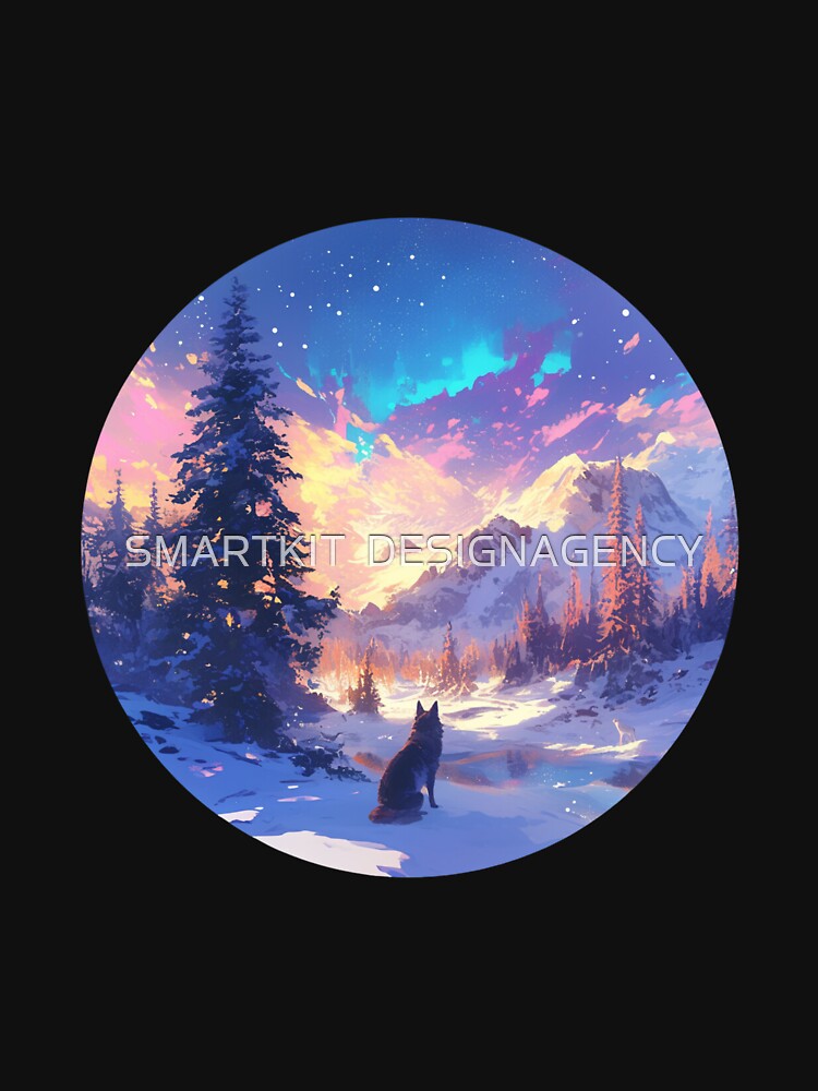 Winter vibes // German Shepard // Polar lights // Winter mood by SMARTKIT  DESIGNAGENCY