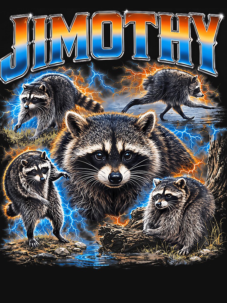 Jimothy Raccoon Seattle Meme Funny Trash Panda by ChaosColorCo