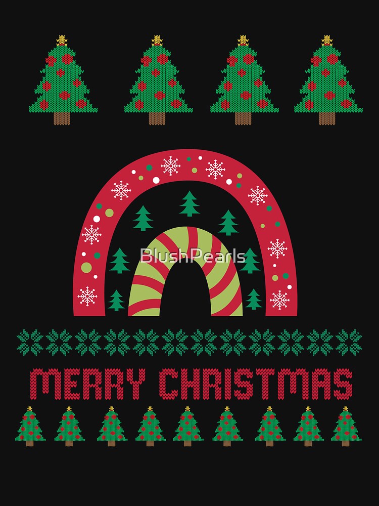 Christmas Rainbow - Ugly Christmas Sweater by BlushPearls