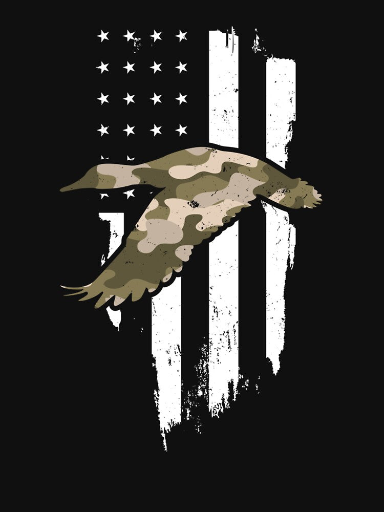 Hunting American Flag Goose - Bird Hunter Camo USA Gift by taaddison50