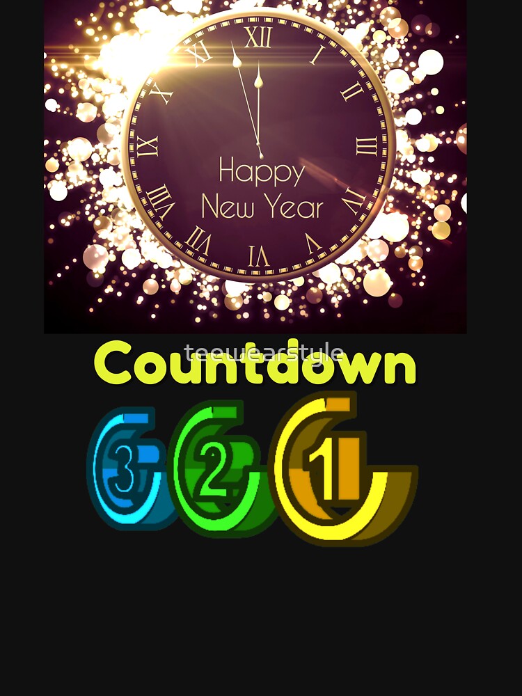 Happy New Year Clock Countdown by teewearstyle
