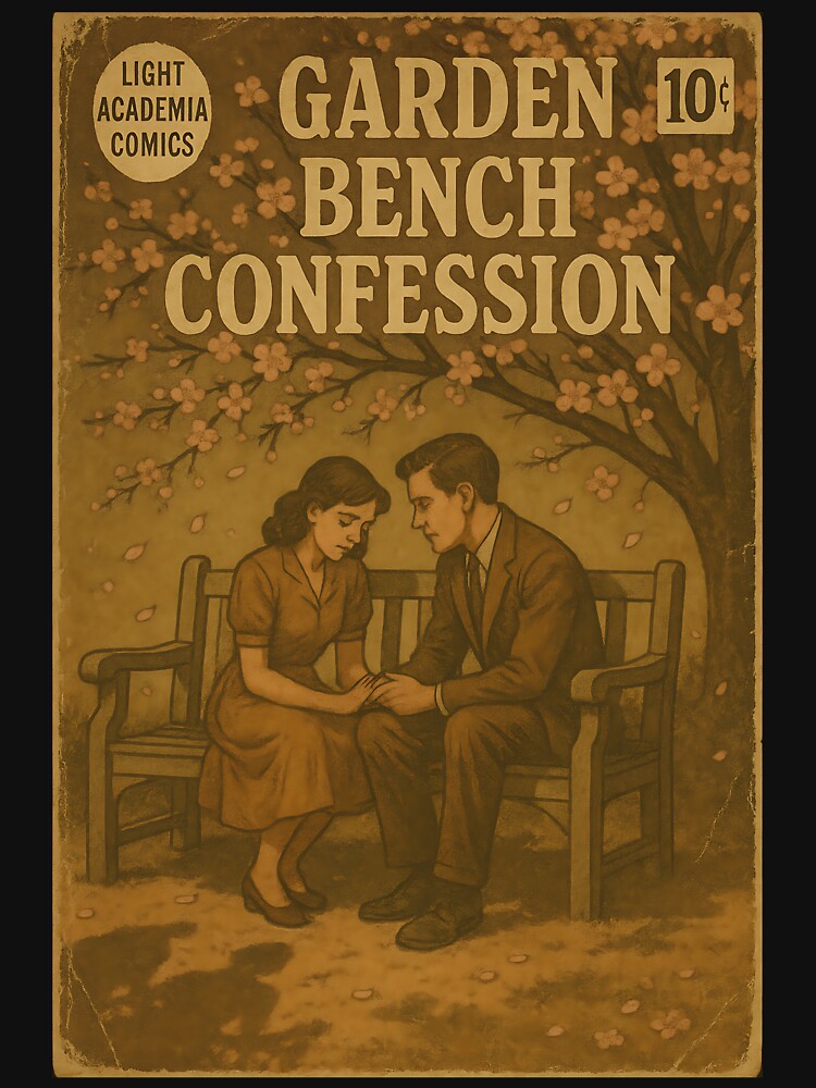 Romantic Light Academia: Garden Bench Confession by bapupa