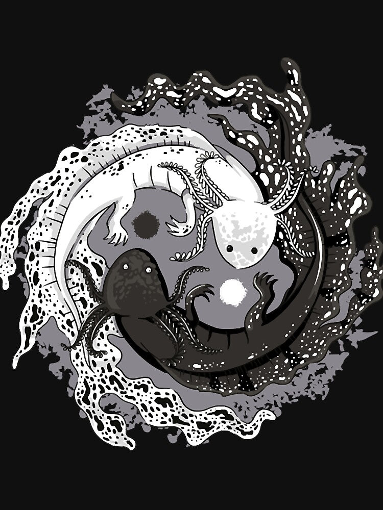 Axolotl Yin Yang by dowall58