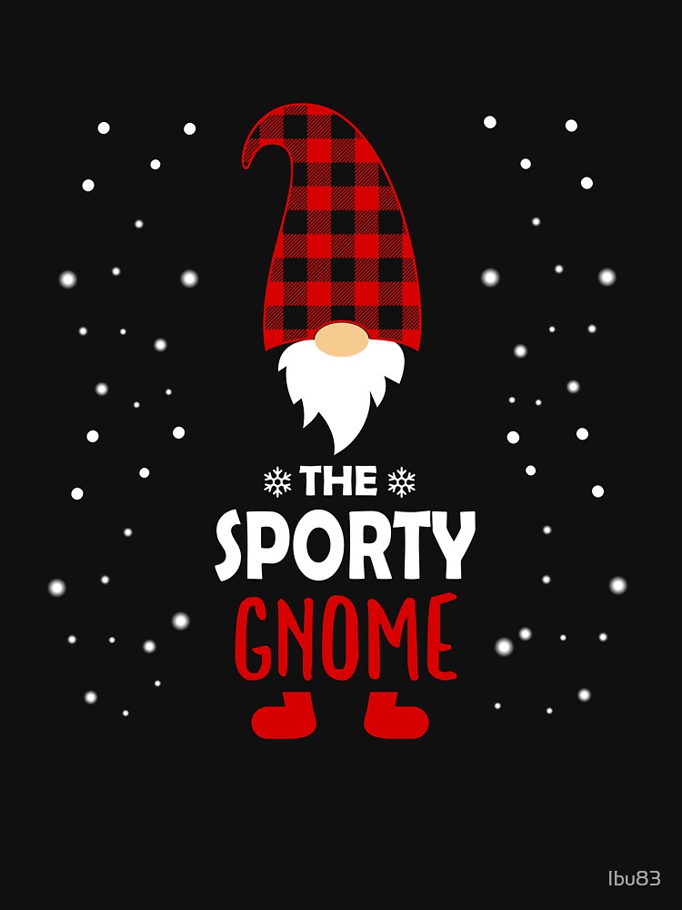Christmas sporty Gnome Red Plaid Gift by Ibu83
