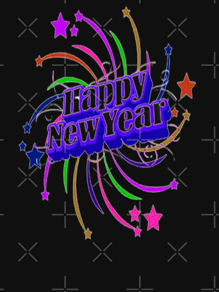 Happy New Year Abstract Lettering Design,4, Howdy New Year,New Years Celebration, New Years Eve Countdown by Adri Barnard