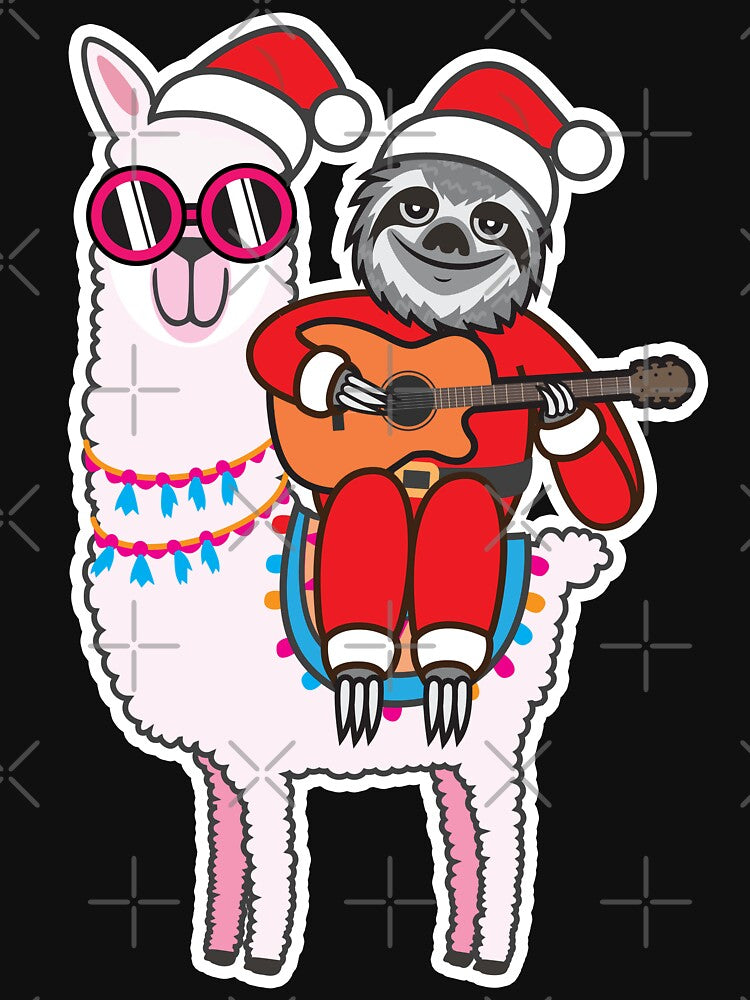 Sloth Llama Guitar by plushism