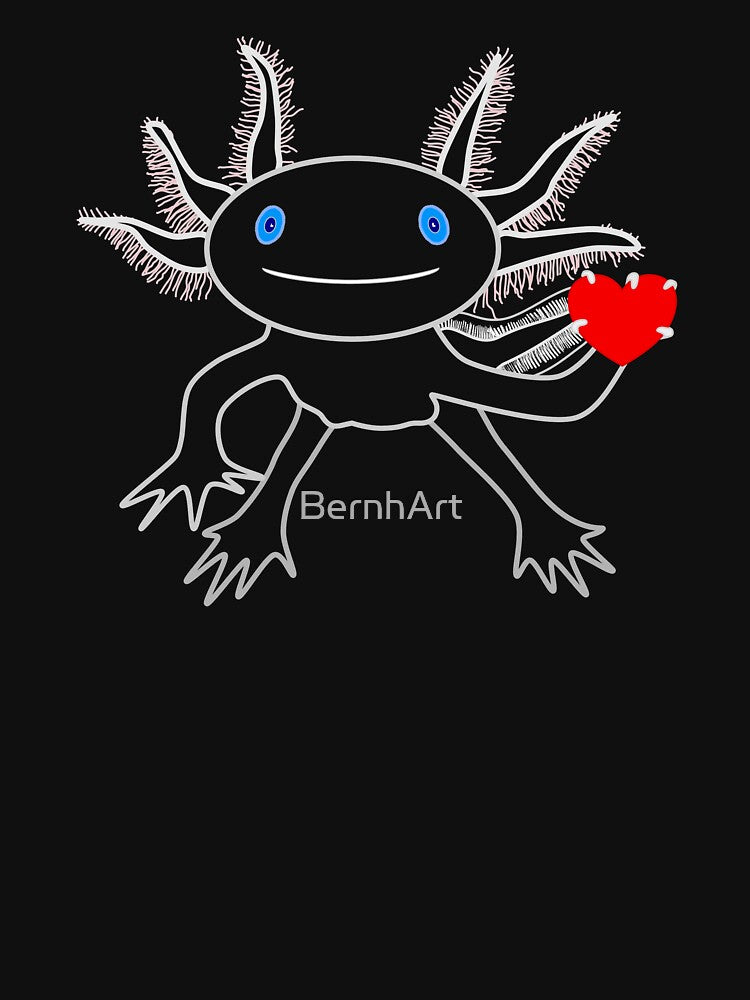 Axolotl shows heart by BernhArt