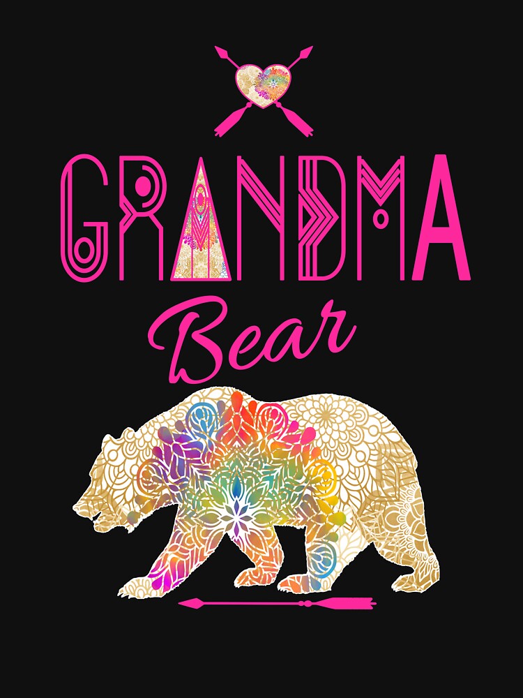 Grandma Bear Tribal Mandala Family Vacation & Camping Gift Design by Sapphire Star