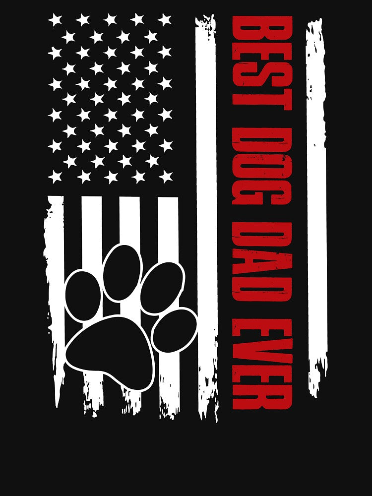 Best Dog Dad Ever Flag by SunsetGloww