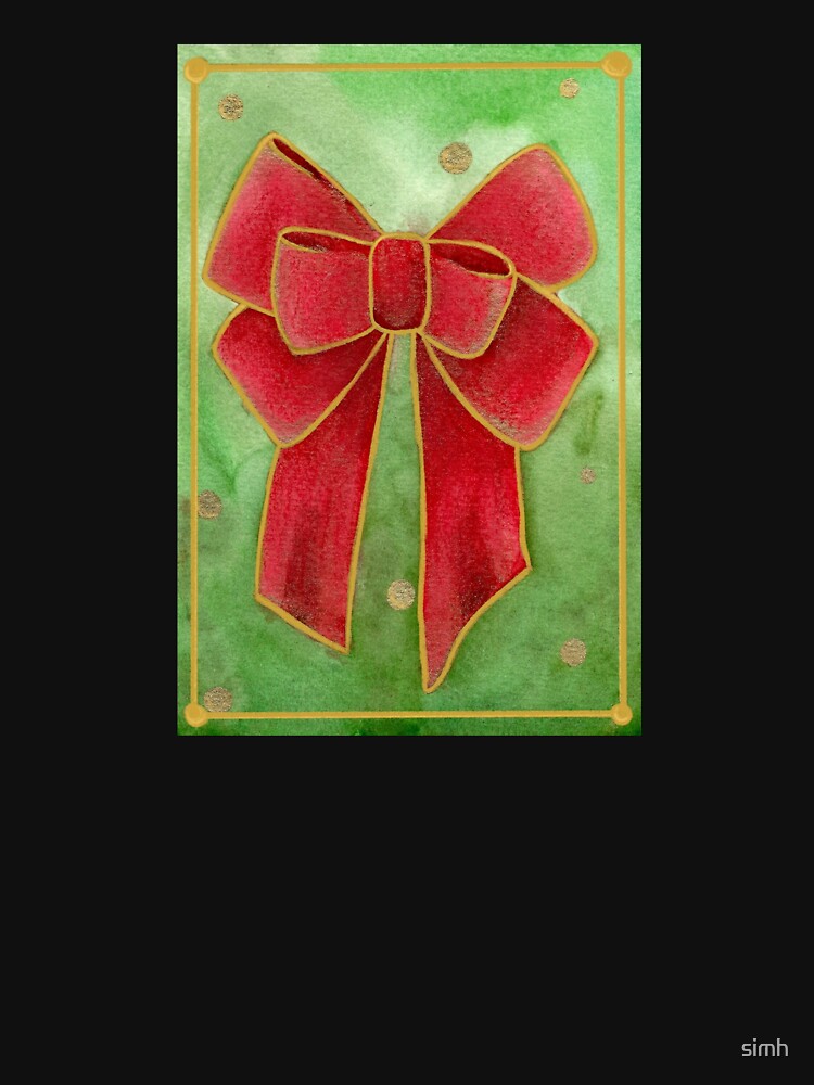 red christmas bow by simh