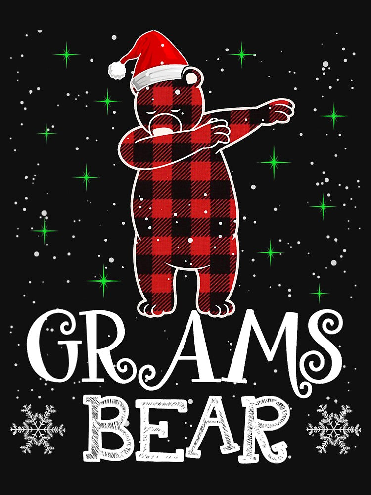 Grams Bear Red Plaid Family Matching Christmas Pajamas by ekm2766