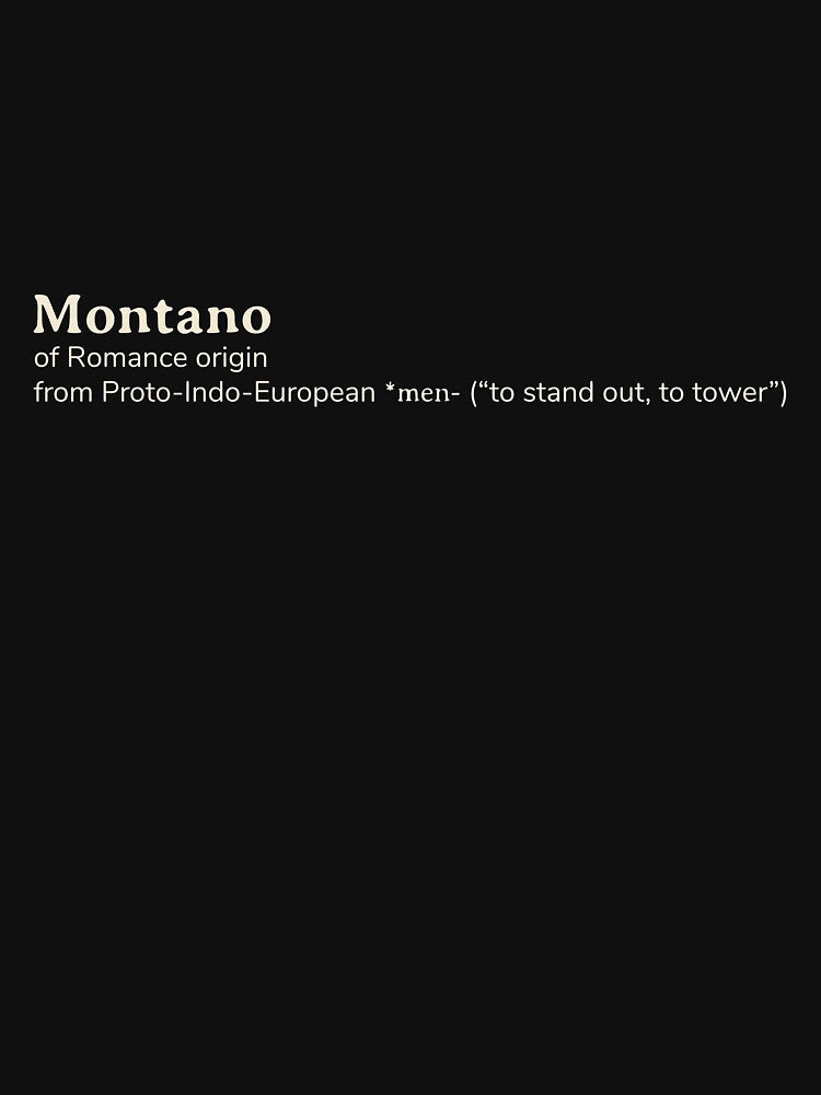 Montano name etymology by YourNameStory
