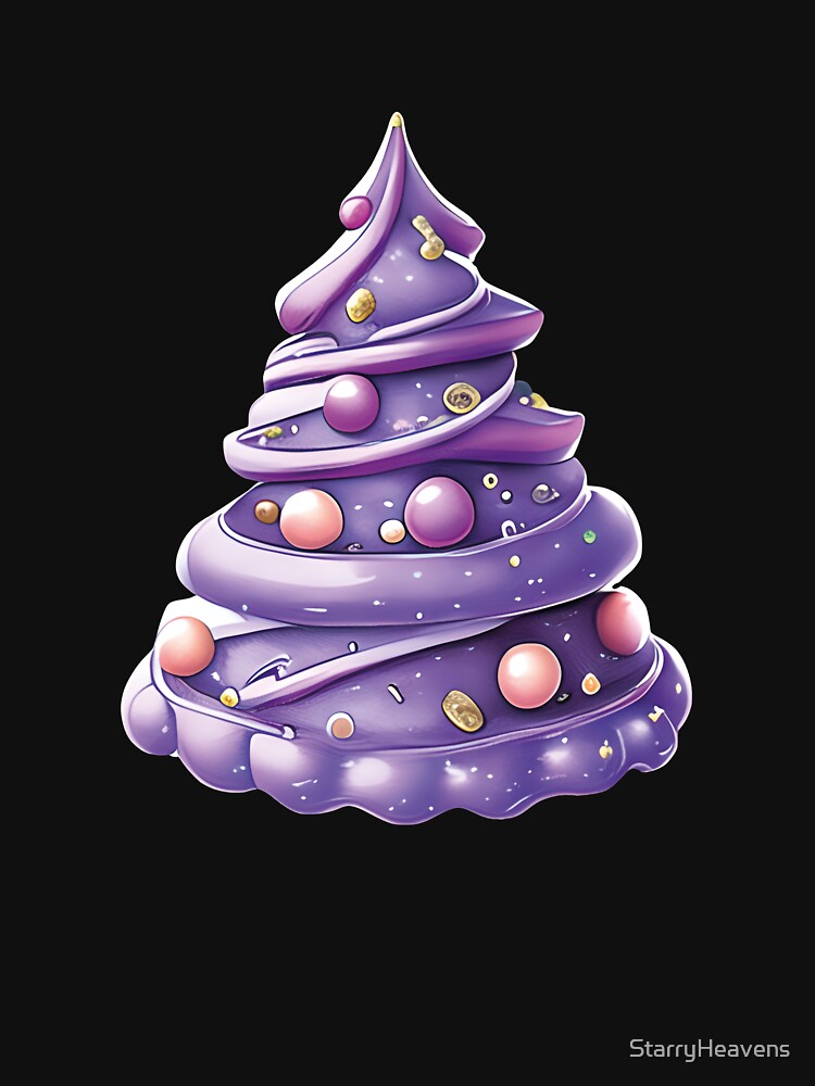 Merry Christmas | Purple Christmas Tree Cake by StarryHeavens