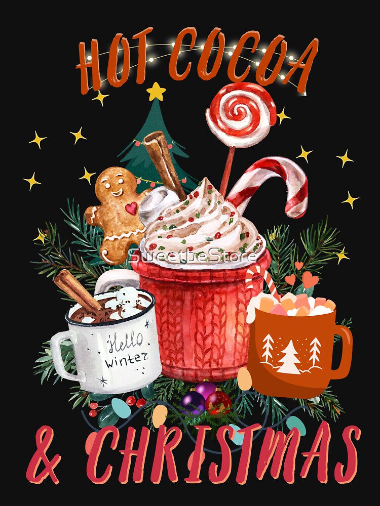Hot Cocoa And Merry Christmas Vintage Coffee and Cocoa Cup by SweetbeStore