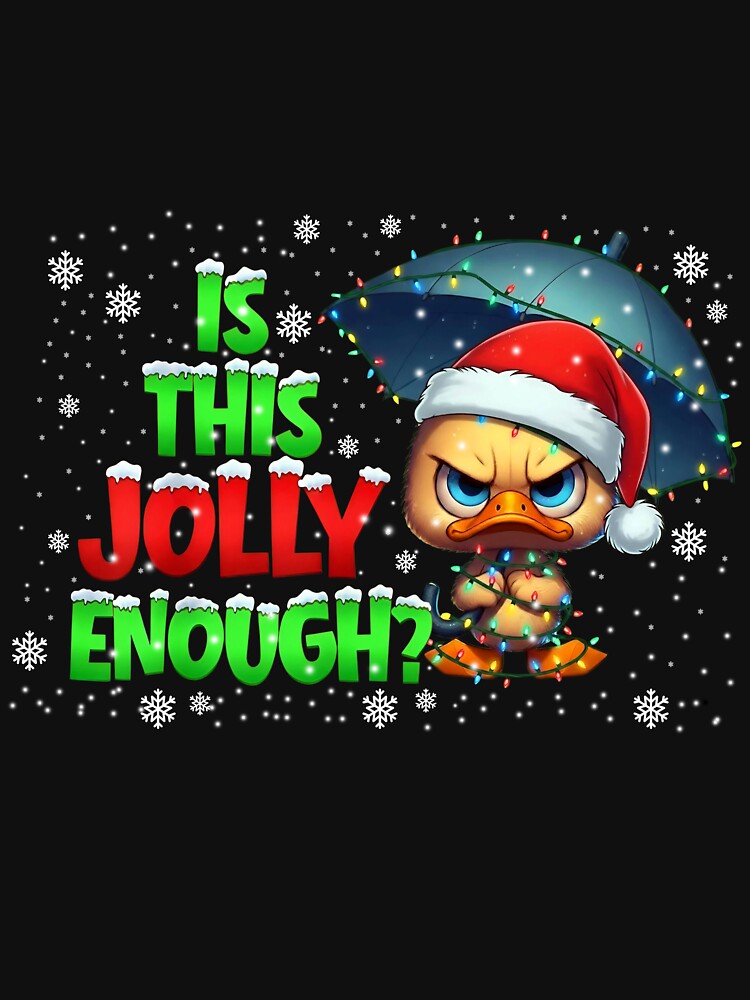 Grumpy Duck Funny Christmas T-Shirt by LarryMBrown