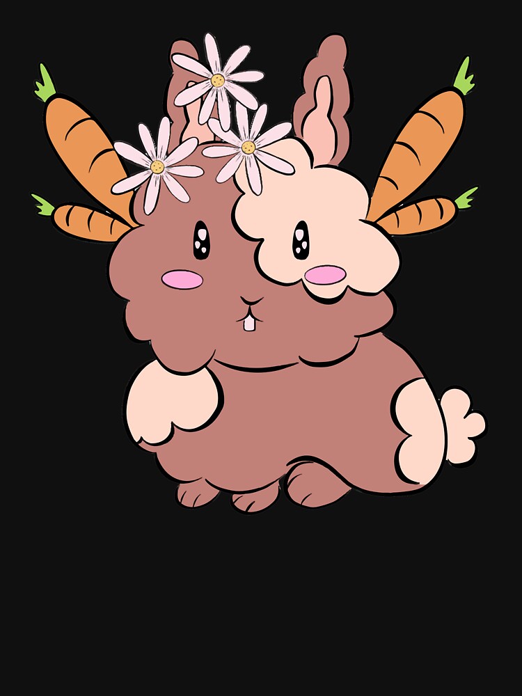 Kawaii bunny carrots cute flower rabbit by FalkDania
