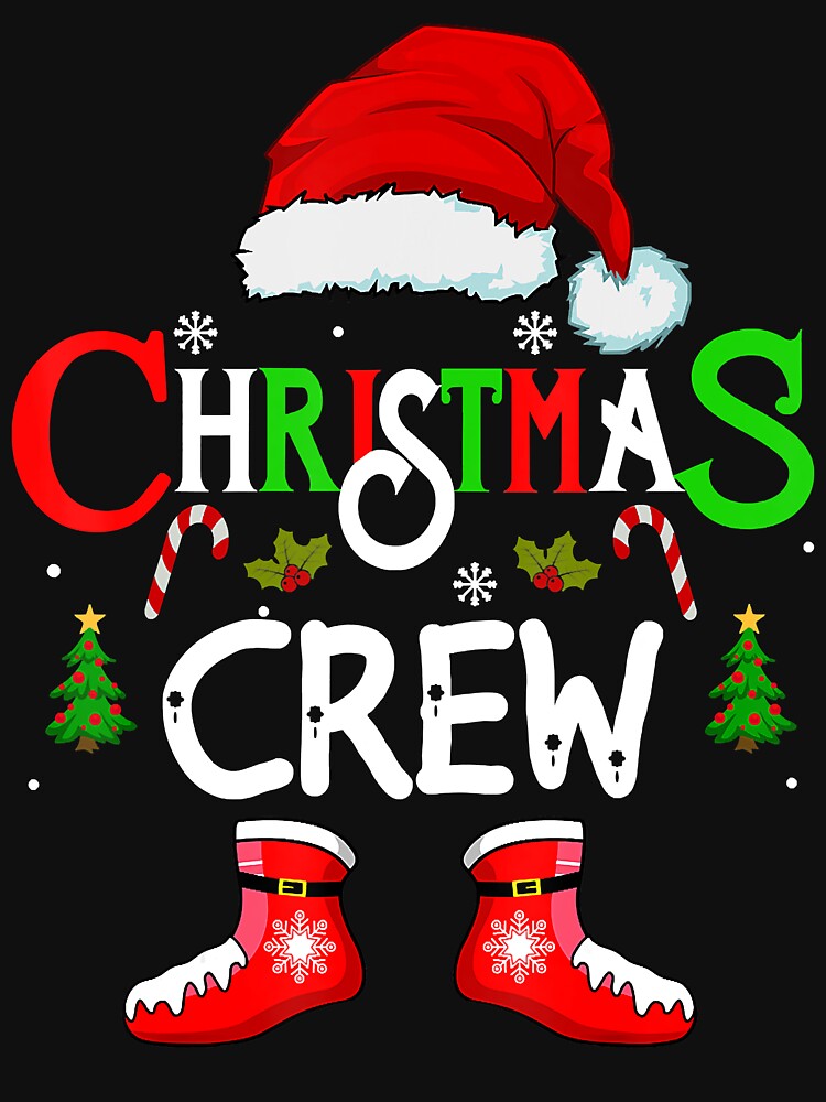 Christmas Crew Xmas Squad Santa Family Pajamas by JodyBoling
