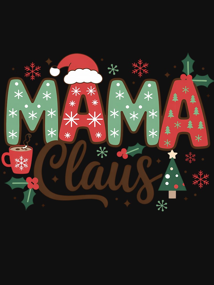 Mama Claus Christmas Pajama Santa Claus Family by LeeEvans222