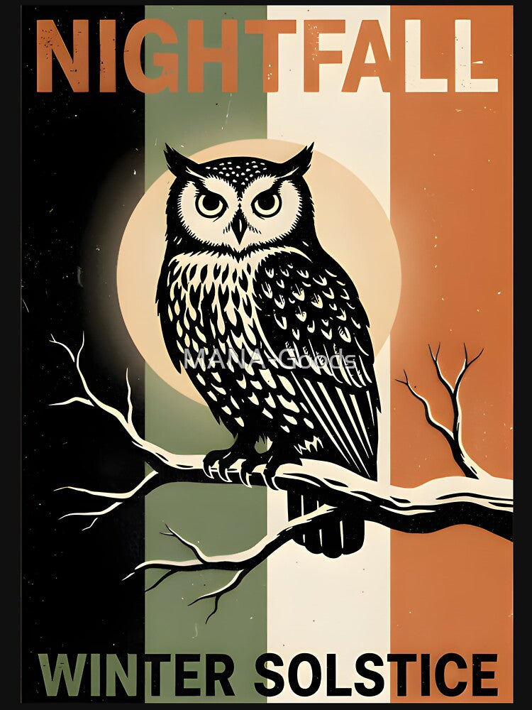 Nightfall Winter Solstice - Great Horned Owl by MANA-Goods