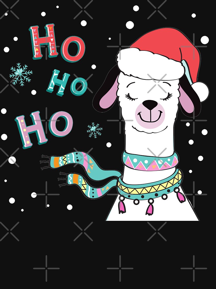 HO HO HO llama Christmas - alpaca christmas by zanbo