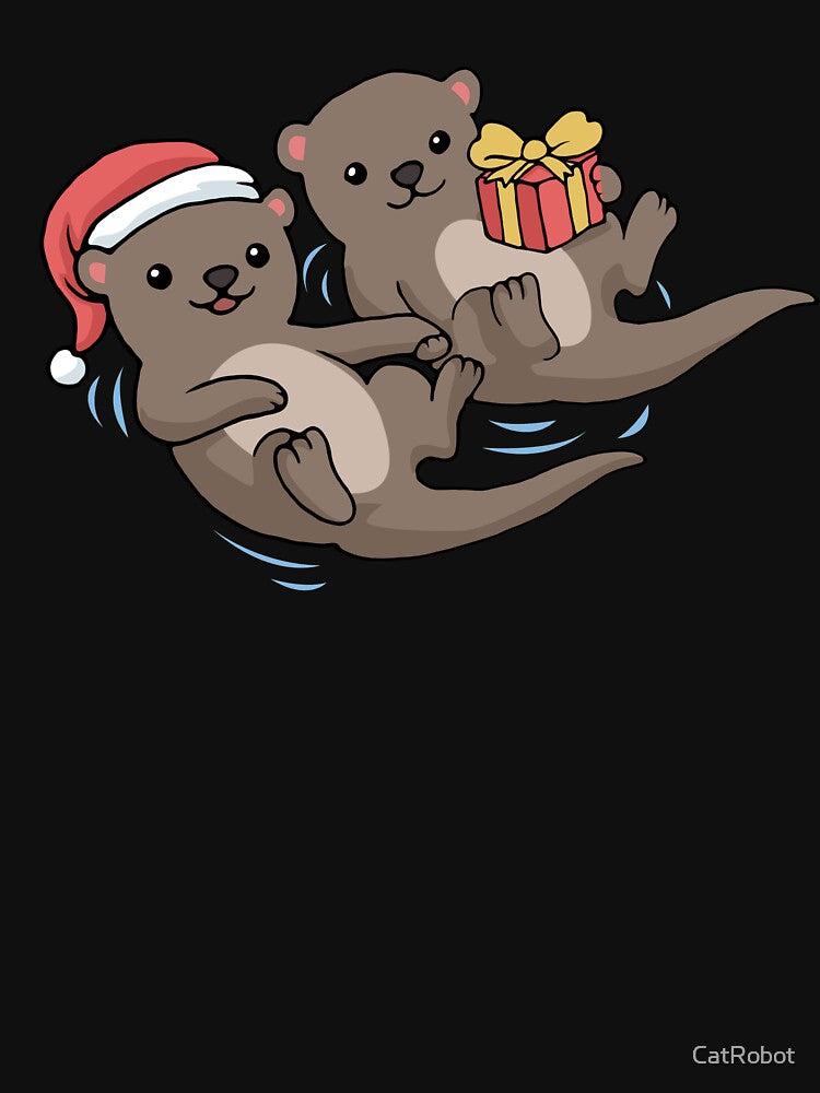 Otter Christmas Funny Christmas Gift by CatRobot