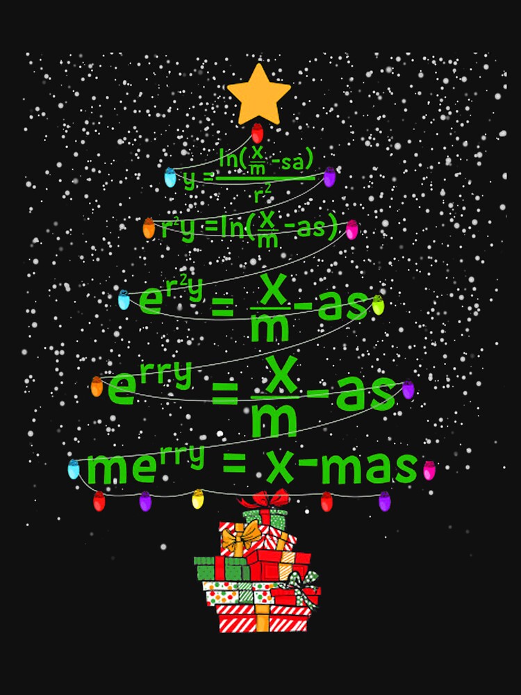 Math Teacher Christmas Tree Funny Christmas Math for Teacher by teerich