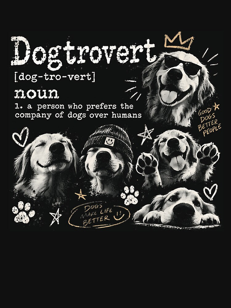 Dogtrovert Dog Lover Definition Pet Parent Canine Enthusiast by HUBERitC-oCYCN