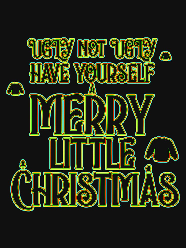 merry little Christmas ugly Christmas sweater neon by bkeer abobkr