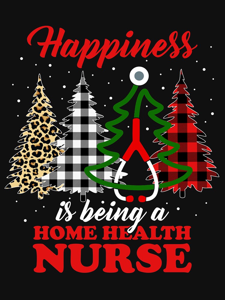 Buffalo Plaid Christmas Tree Home Health Nurse Xmas by Salakjit