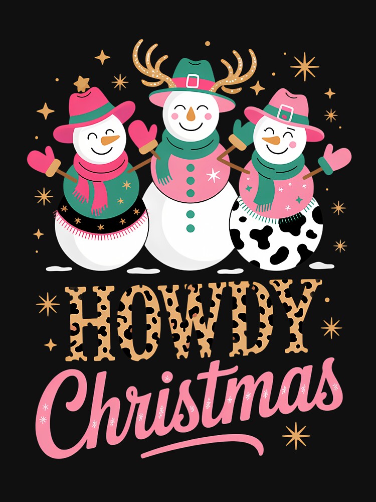 Howdy Christmas Funny Cowboy Christmas Xmas by blueyeeti