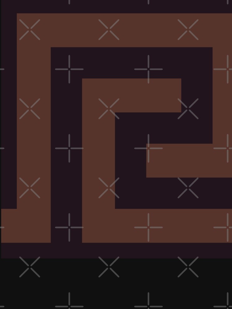dark academia minimalist greek pattern in brown and black by neopop