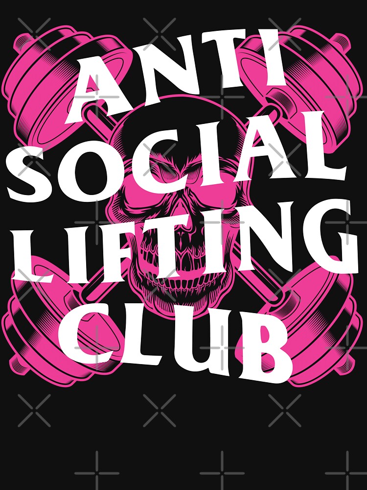 Anti Social Lifting Club Skull Dumbbells Hot Pink by Too Sweet
