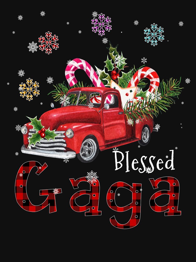 Blessed Gaga Christmas Red Truck Gift For Grandma by ainegonza
