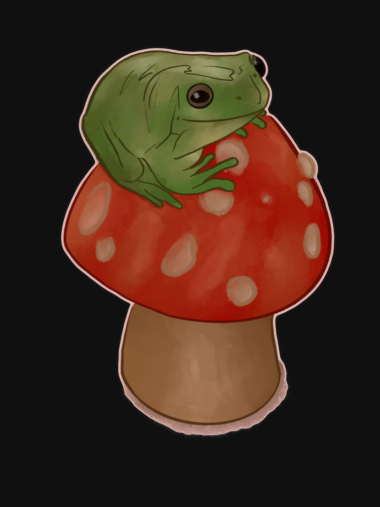 Froggie Friend on a Mushroom by LoraLoo