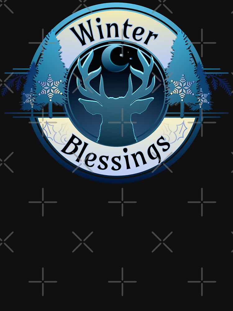 Winter Blessings Deer Badge by MythikCreationz