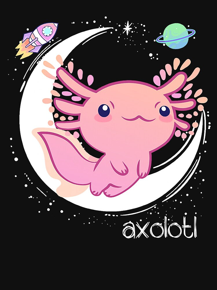 Space Axolotl Kawaii by xmjajd