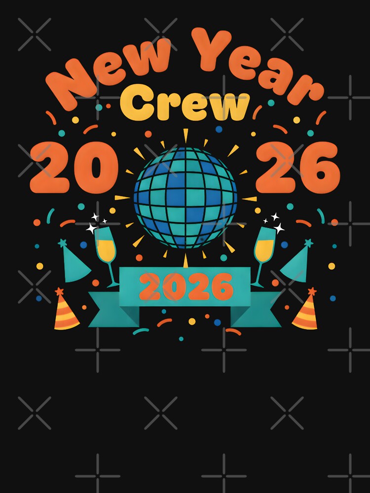 New Year Crew 2026, New Year Party Gift, Funny NYE Celebration Graphic Tee for Friends Family Countdown Night by saloui