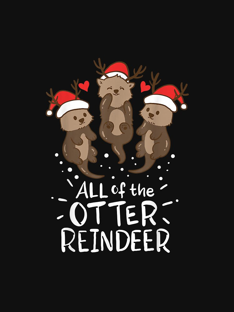 Otter Reindeer Deer Christmas Xmas Gift Present by marykmarshall