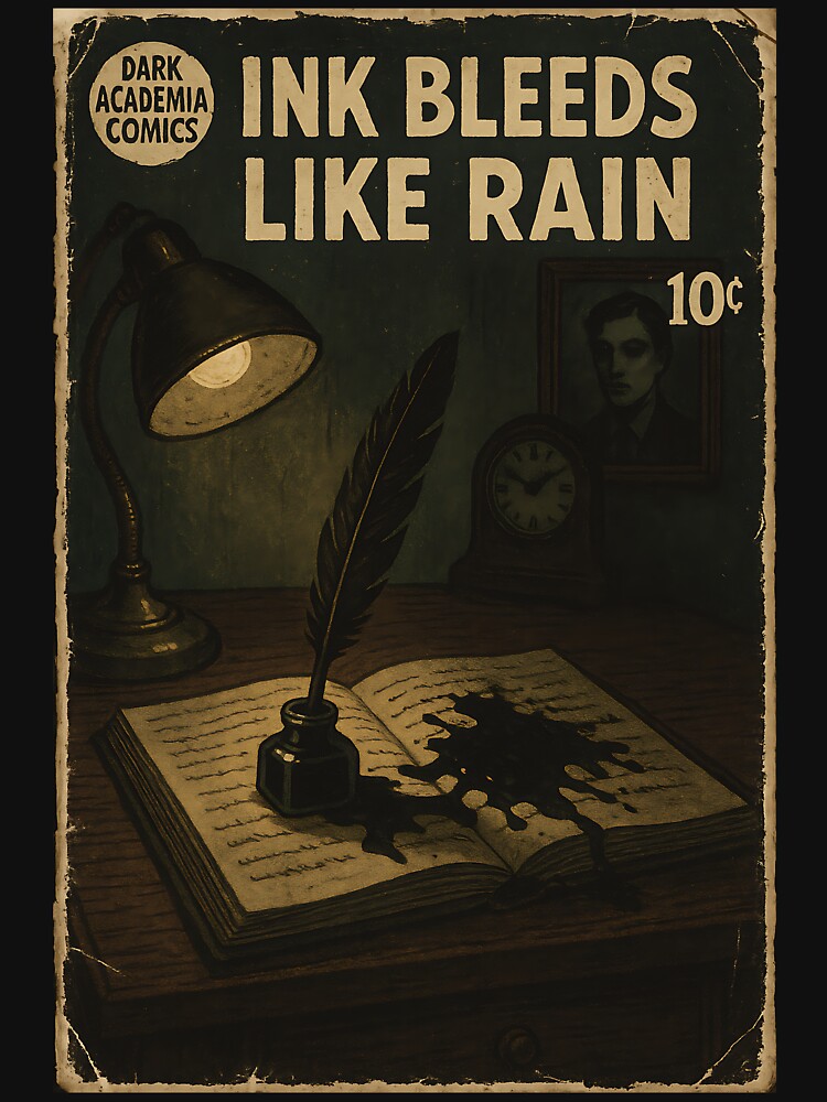 Vintage Dark Academia: Ink bleeds like rain by bapupa