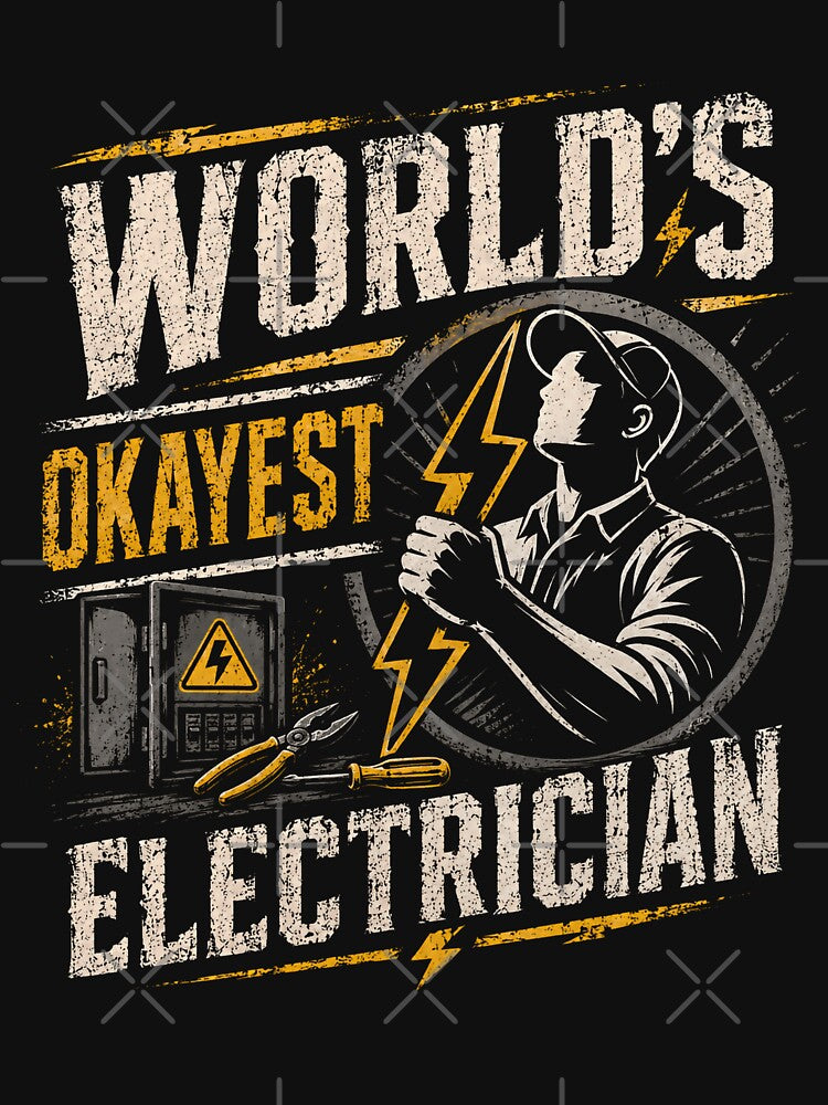 World's Okayest Electrician Electrical Worker Professional by HumansStuck12