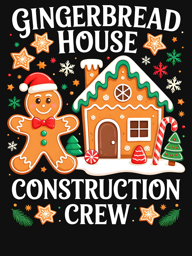 Gingerbread House Construction Crew Decorating Baking Xmas by KarimSoCute