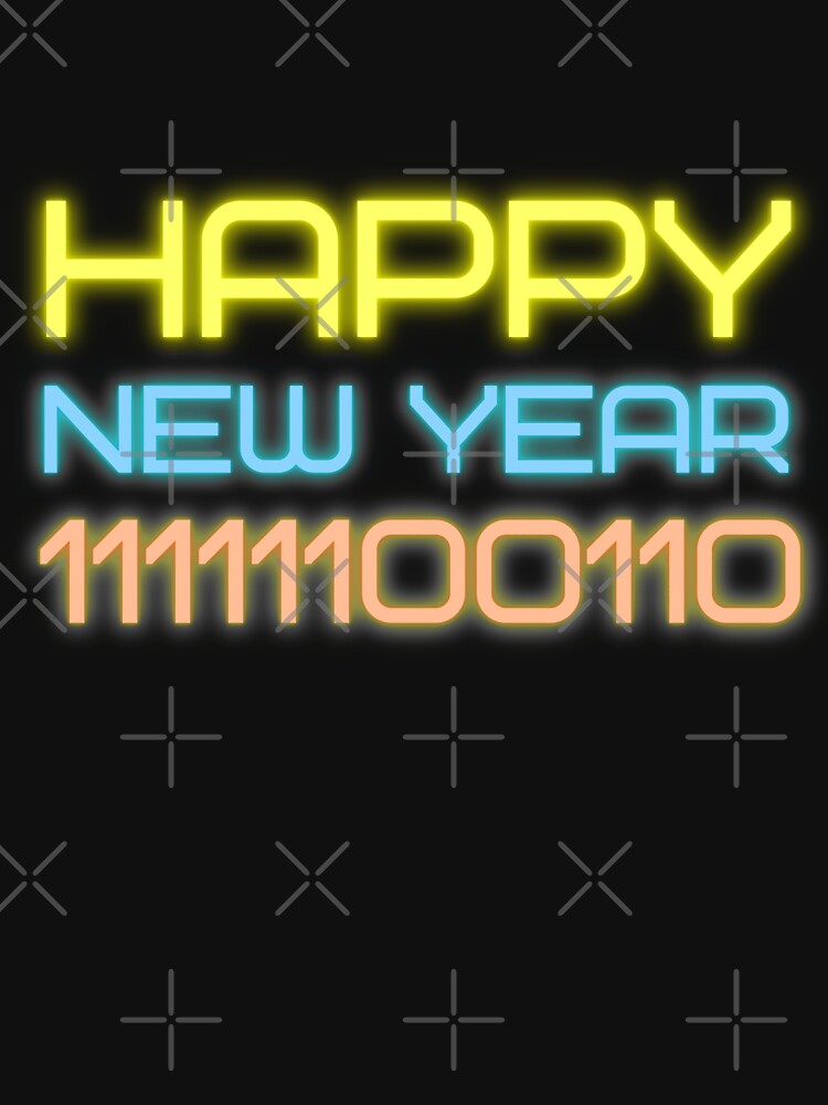Happy 2022 Binary Neon by trendingatees