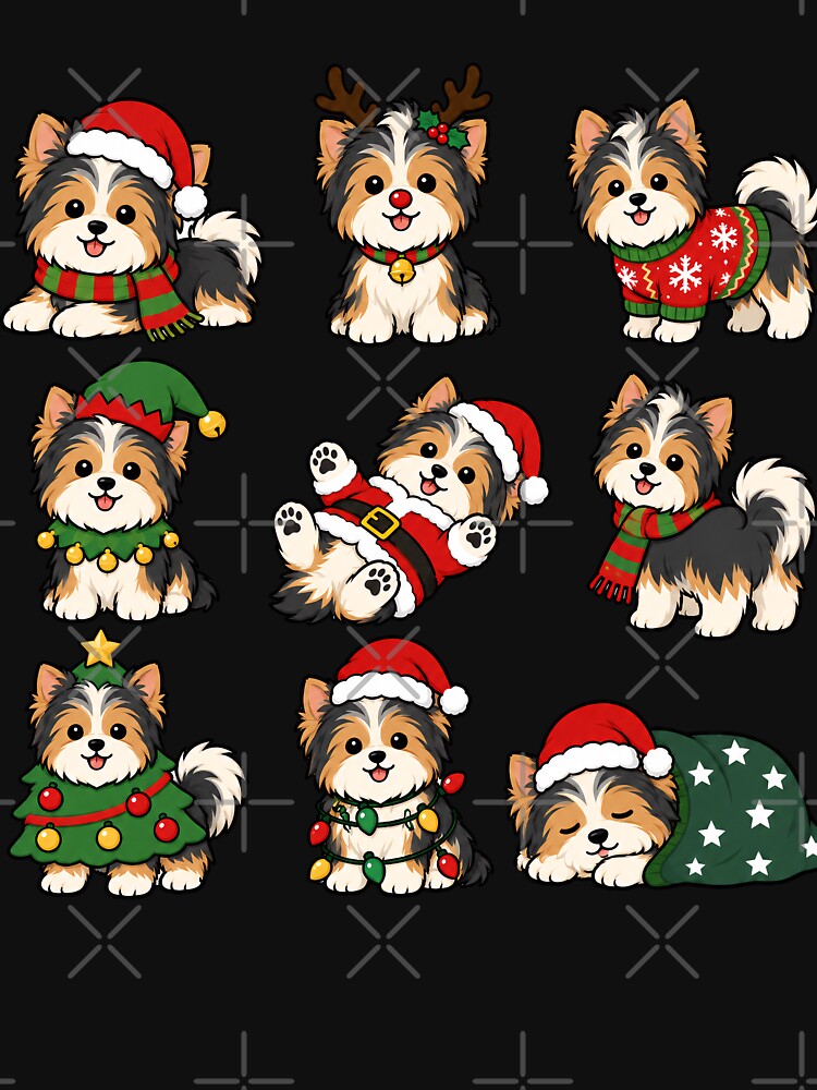 Funny Biewer Terrier Dog Christmas Holiday Xmas Mom Dad by rafaeltto