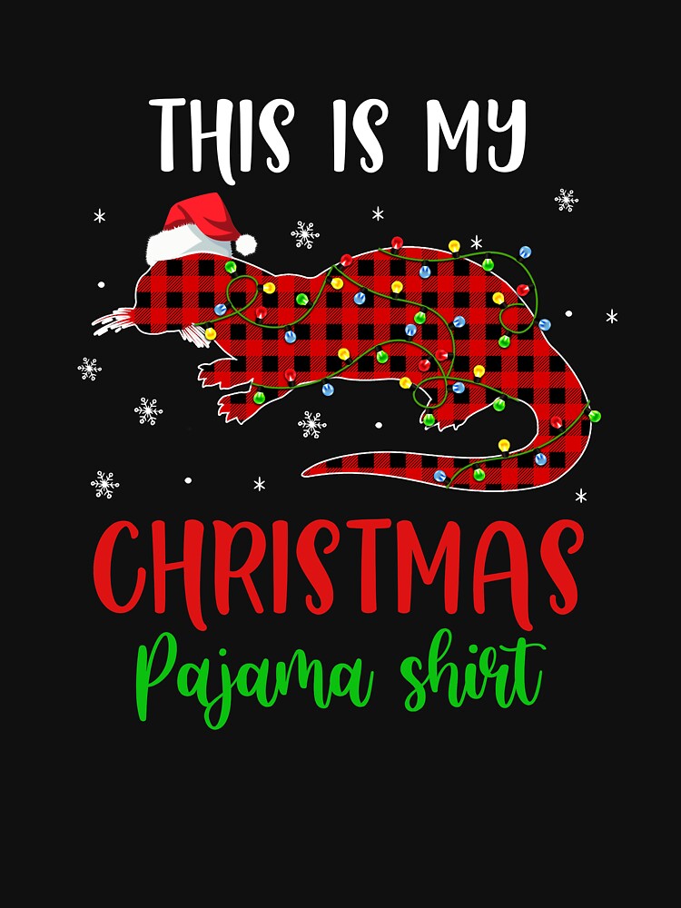 This Is My Christmas Pajama Shirt Otter Red Plaid by DanielleNicolet